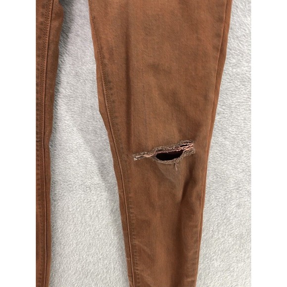 JustBlack Women's Pants Distressed Brown Size 27 Skinny Cotton Blend USA Made - Picture 7 of 14